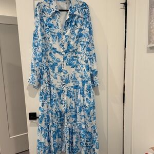 Blue Floral Maxi Dress